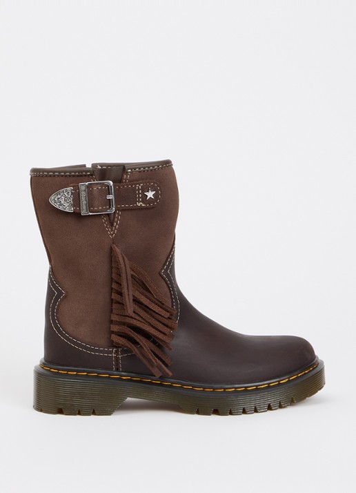 Dr. Martens Genaya laars van leer met details van suède