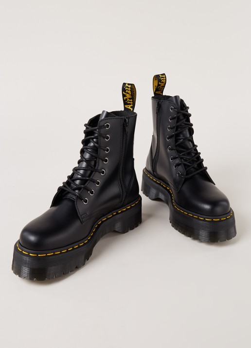 Dr. Martens Jadon biker boot van leer - detail 2 zwart