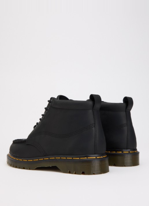 Dr. Martens Lowell veterboot van leer - achterkant 3 zwart