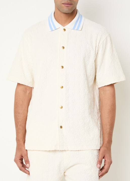 Drôle de Monsieur Chemise regular fit overhemd met structuur