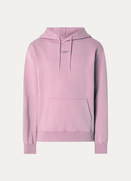 Drôle de Monsieur Classic Slogan hoodie met logo - voorkant 4 oudroze