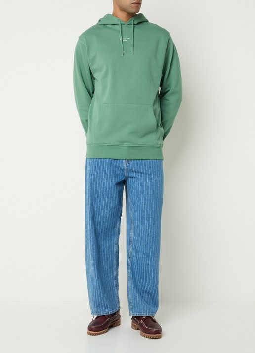 Drôle de Monsieur Hoodie met print - voorkant 3 groen