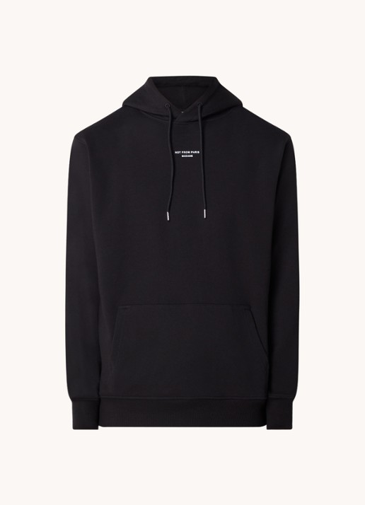 Drôle de Monsieur Hoodie met stretch - voorkant 4 zwart
