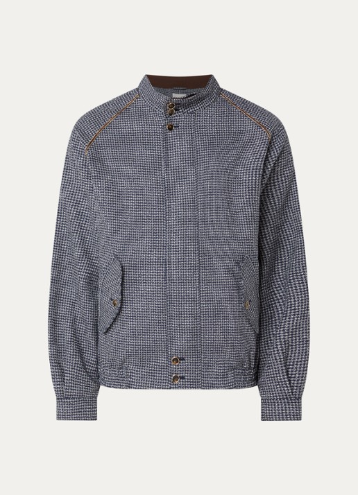Drôle de Monsieur Jack met pied-de-poule dessin en steekzakken - voorkant donkerblauw