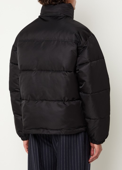 Drôle de Monsieur Puffer jack met logo en steekzakken - achterkant 4 zwart