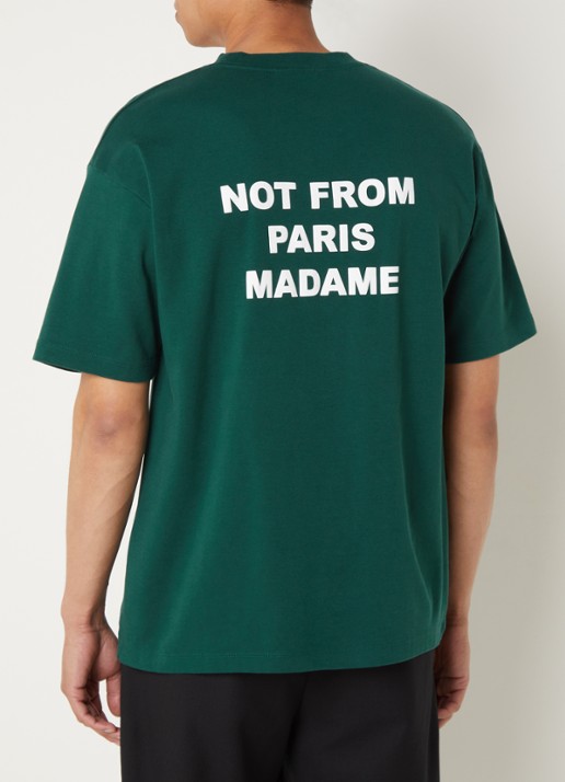 Drôle de Monsieur T-shirt met front- en backprint