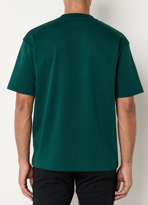 Drôle de Monsieur T-shirt met print - achterkant 4 donkergroen