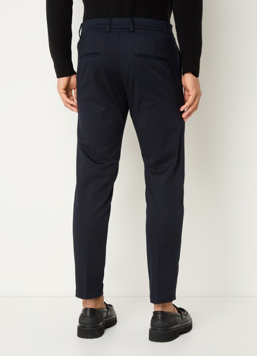 DRYKORN Ajend slim fit pantalon met steekzakken - achterkant 3 donkerblauw