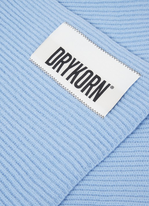 DRYKORN Cronica sjaal van wol 200 x 40 cm  - detail 2 lichtblauw