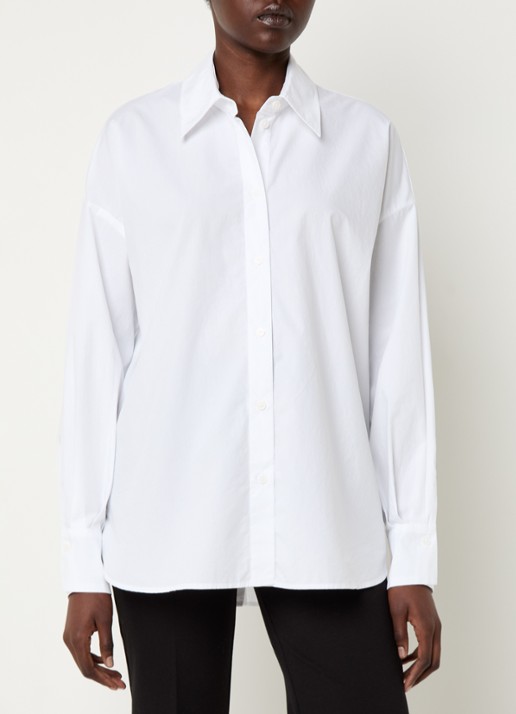 DRYKORN Lysila blouse met stretch - detail wit