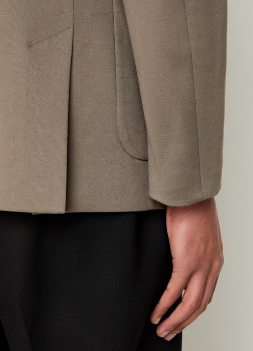 DRYKORN Marls regular fit colbert met opgestikte zakken - detail 7 khaki