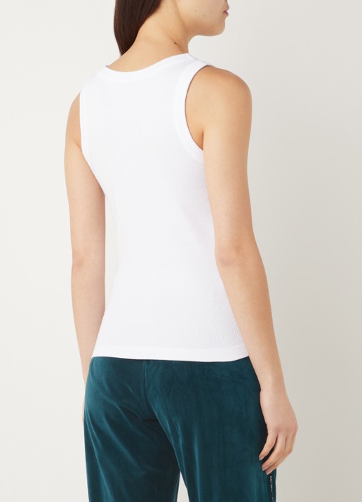 DRYKORN Olina tanktop met ribstructuur - achterkant 2 wit
