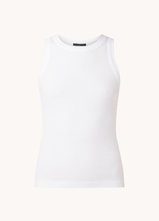 DRYKORN Olina tanktop met ribstructuur - voorkant 3 wit