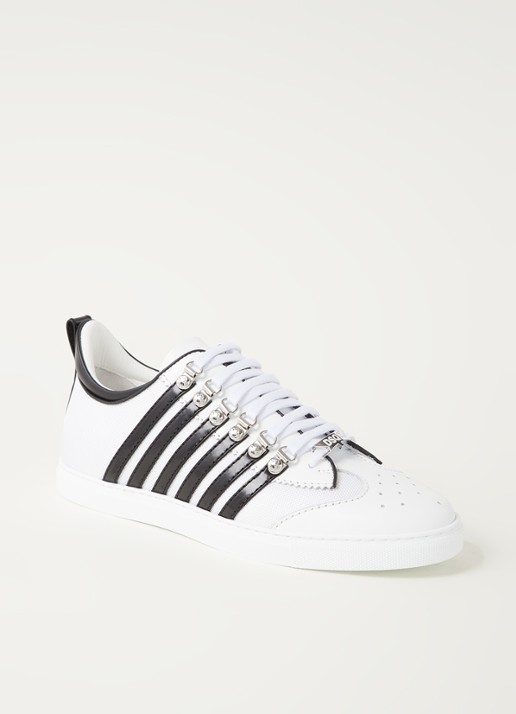 Dsquared2 251 sneaker met kalfsleren details - voorkant wit