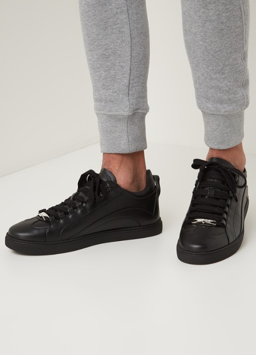 Dsquared2 551 sneaker van kalfsleer - voorkant 2 zwart