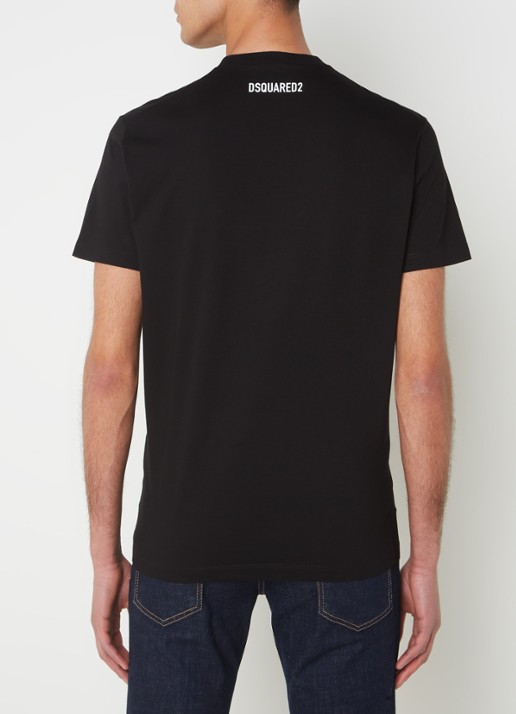 Dsquared2 Ciro T-shirt met logoprint - achterkant 5 zwart