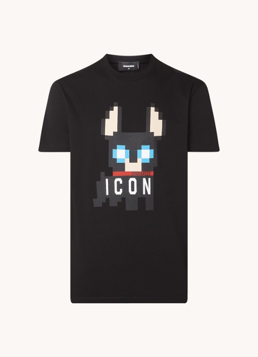 Dsquared2 Ciro T-shirt met logoprint - voorkant zwart