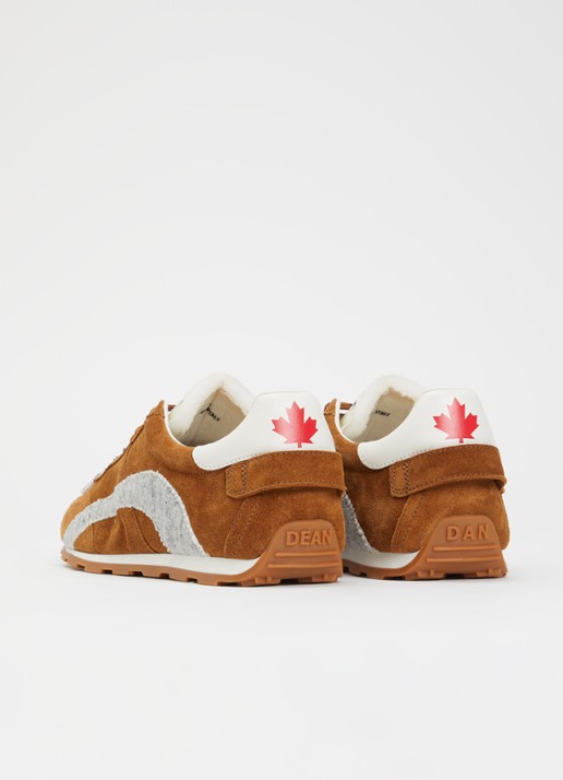 Dsquared2 DC-642 sneaker van kalfssuède - achterkant camel