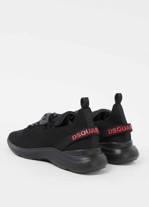 Dsquared2 Fly sneaker met mesh details  - detail 4 zwart