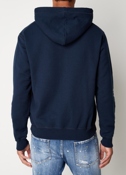 Dsquared2 Hoodie met logoprint - achterkant blauw