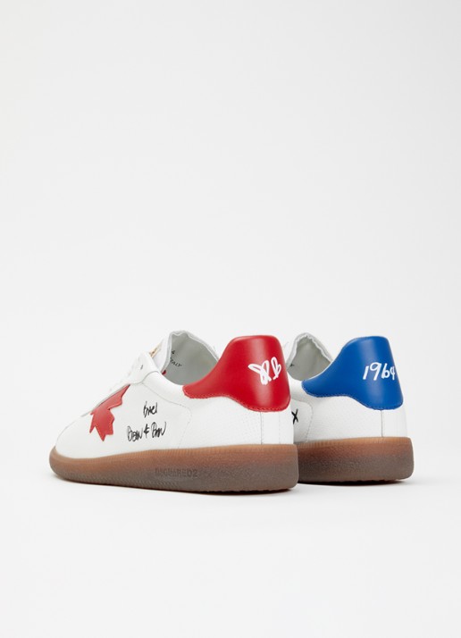 Dsquared2 Rebels sneaker van leer - achterkant 5 wit