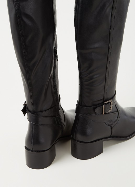Dune London 484 Tesley overknee laars van leer - detail 4 zwart