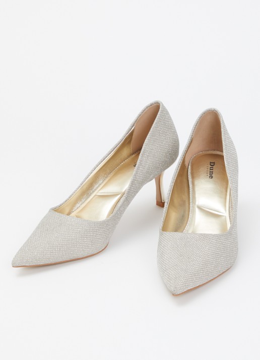 Dune London Achievable pump met glitter - detail 2 goud