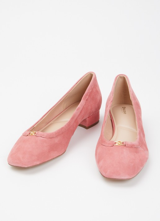 Dune London Approve ballerina met logo  - detail 3 roze