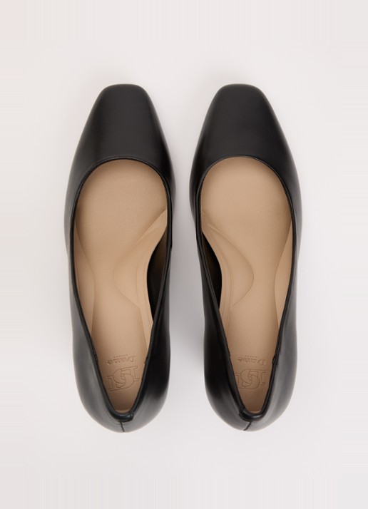 Dune London Arriving pump van leer - detail 4 zwart