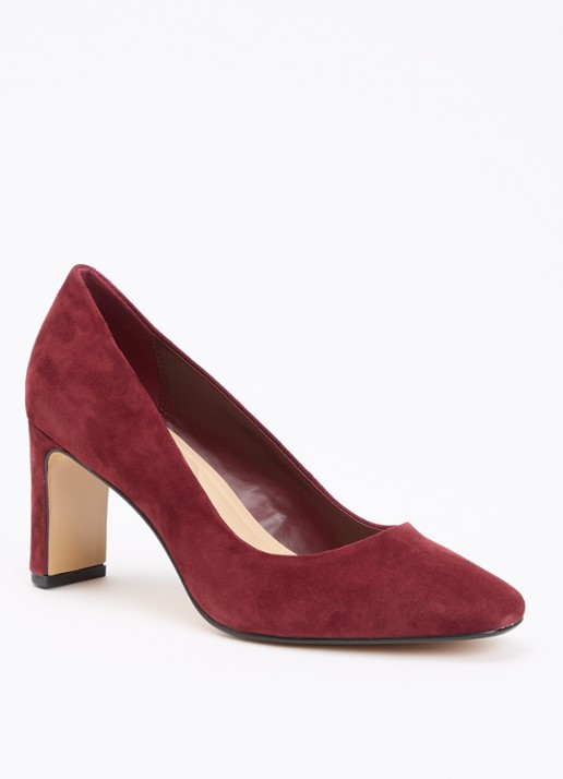 Dune London Arriving pump van leer - voorkant 2 bordeauxrood