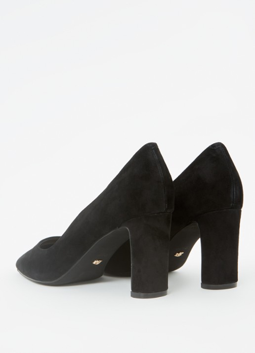 Dune London Arriving pump van leer - achterkant 5 diepzwart