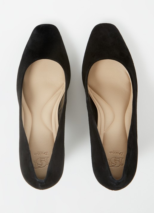 Dune London Arriving pump van leer - detail 3 diepzwart