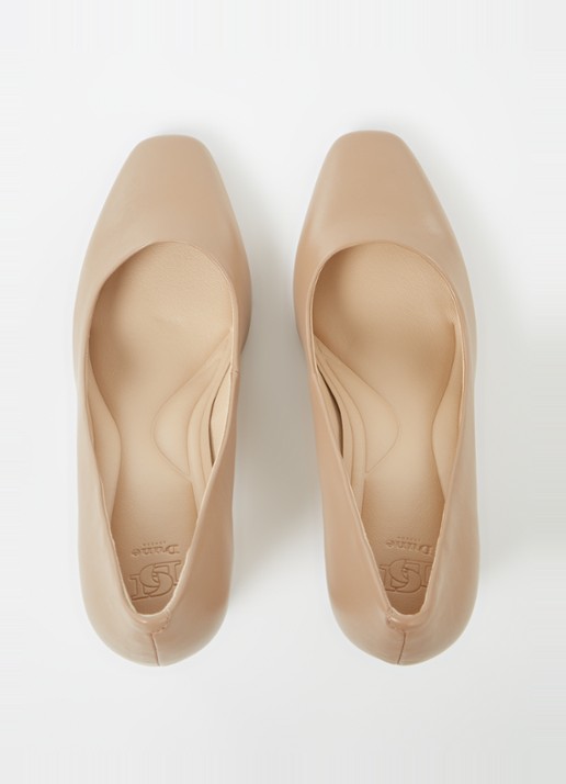 Dune London Arriving pump van leer - detail 4 camel