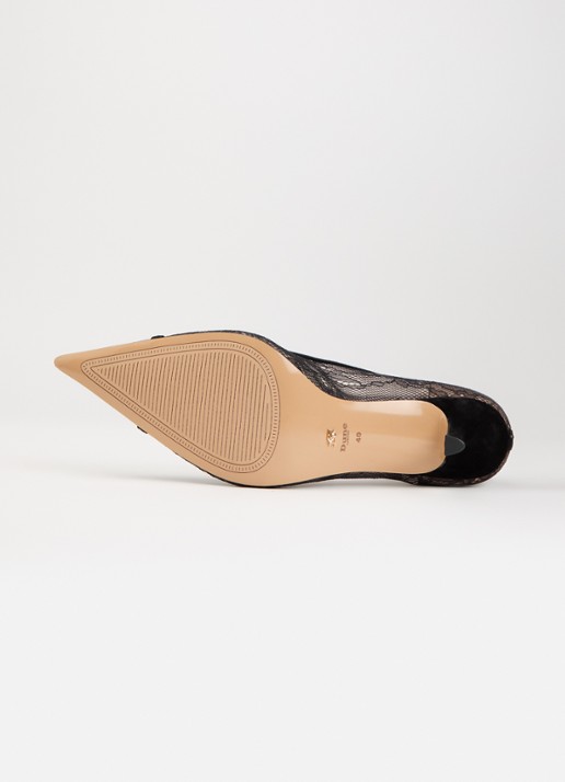 Dune London Ascend pump van kant - detail 3 zwart