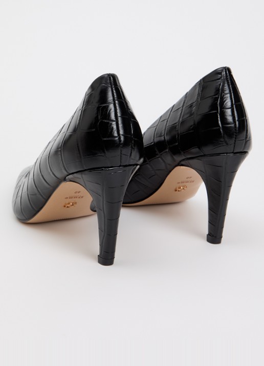 Dune London Astrids pump van leer - achterkant 4 zwart