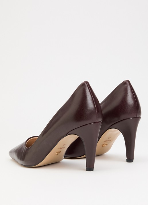 Dune London Astrids pump van leer - achterkant 4 bordeauxrood