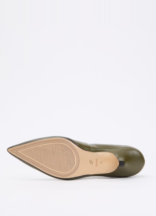 Dune London Audio pump van leer - detail 4 groen