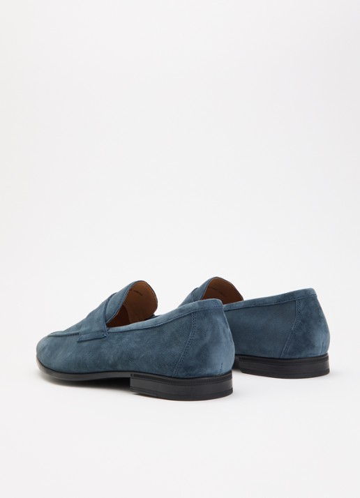 Dune London Barclays loafer van suéde  - achterkant 4 petrol