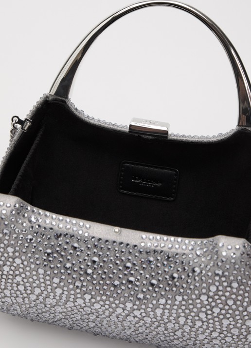 Dune London Beamings clutch met strass en afneembare schouderriem - detail 2 grijs