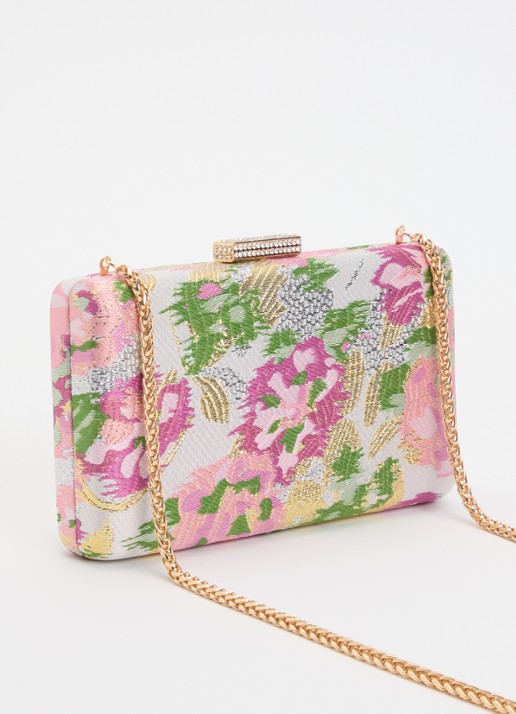 Dune London Beaut clutch met afneembare schouderriem - achterkant 2 lichtroze