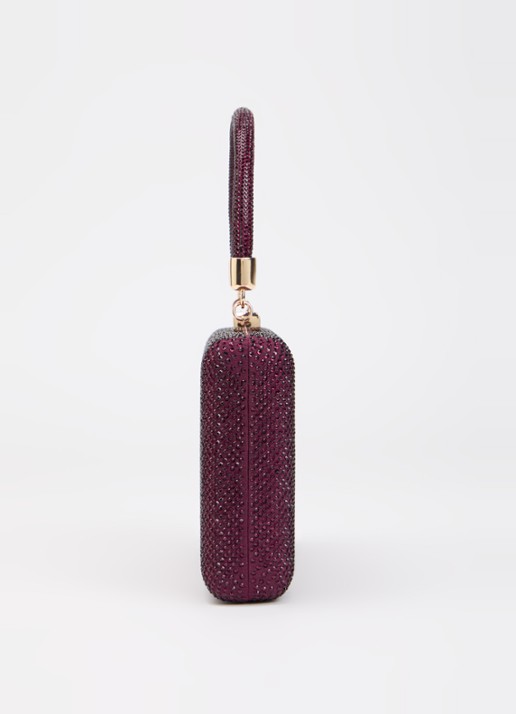 Dune London Beaut clutch met afneembare schouderriem - detail 3 paars