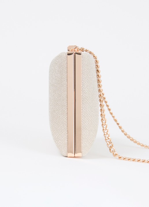 Dune London Bellaria clutch met afneembare schouderriem - detail 4 goud