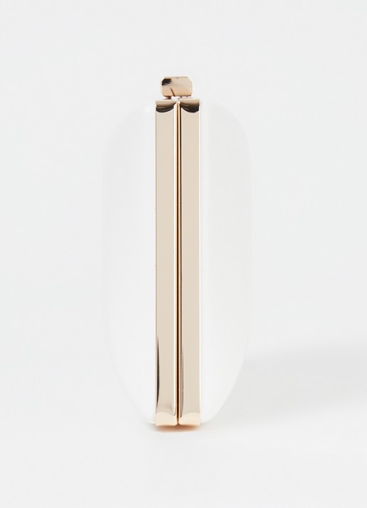 Dune London Bellaria clutch met afneembare schouderriem - detail 3 wit