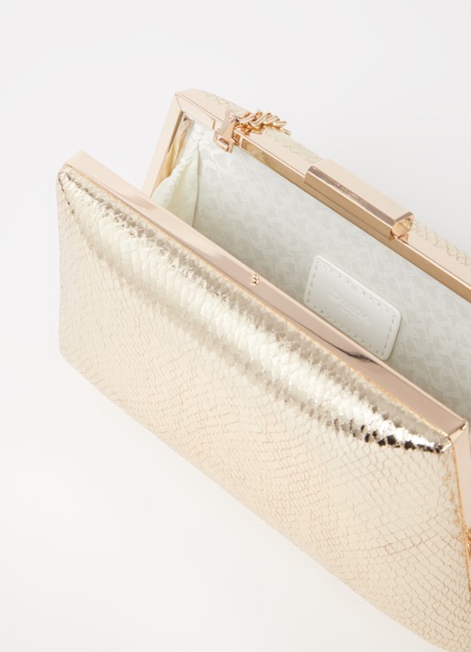 Dune London Bellaria clutch met afneembare schouderriem - detail 7 goud