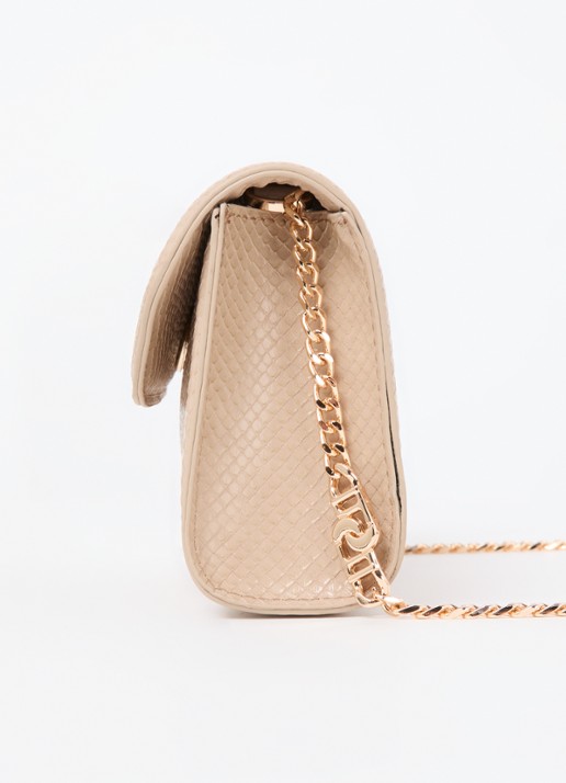 Dune London Bellini clutch met logo - detail 4 beige