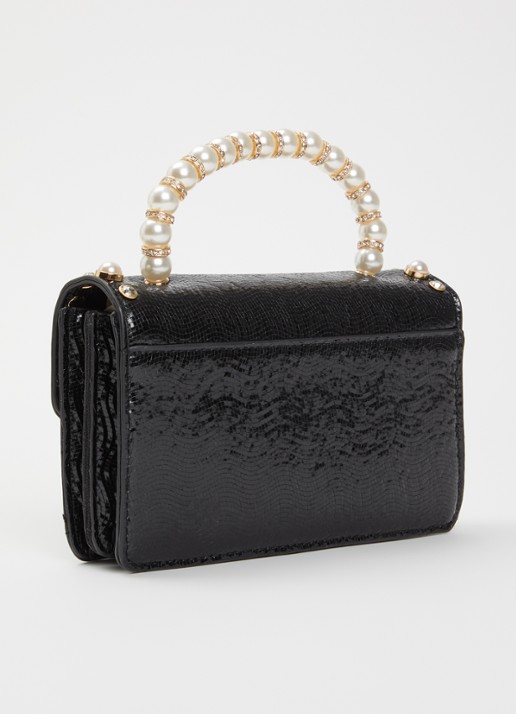 Dune London Blooms crossbodytas met afneembare schouderriem - achterkant 5 zwart