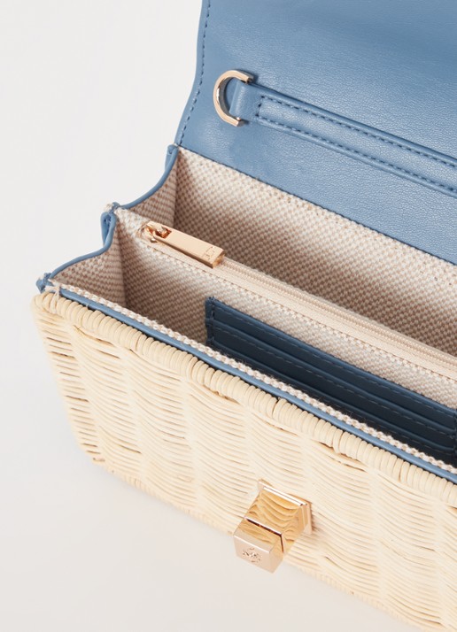 Dune London Blooms crossbodytas met afneembare schouderriem - detail 3 blauw