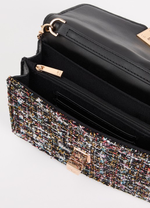 Dune London Blooms crossbodytas met afneembare schouderriem - detail 8 zwart