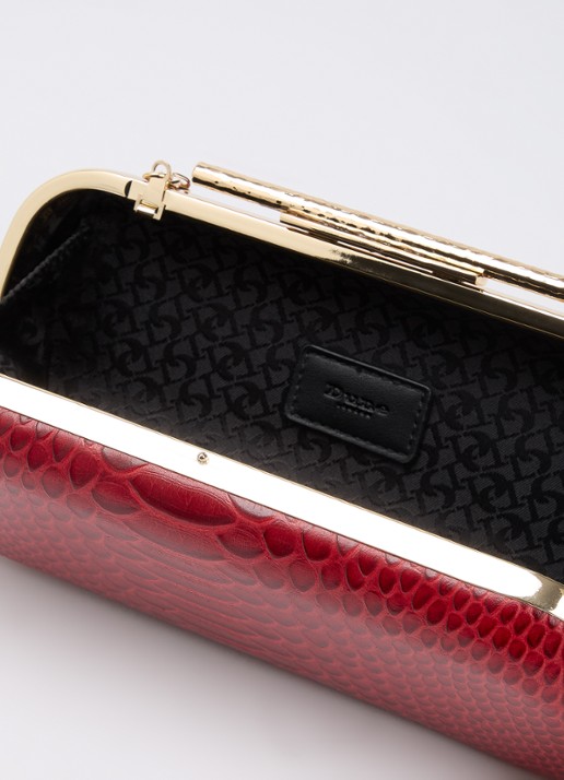 Dune London Body clutch - detail 3 donkerrood
