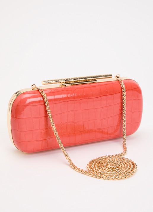 Dune London Body clutch - achterkant koraalroze